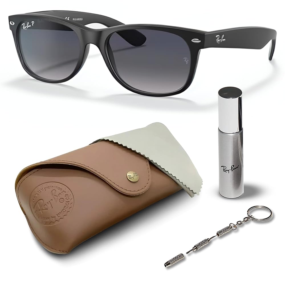 【美品】Ray-Ban NEW WAYFARER POLARIZED ミラノ購入 Ray-Ban New Wayfarer Classic Polarized 55mm Sunglasses